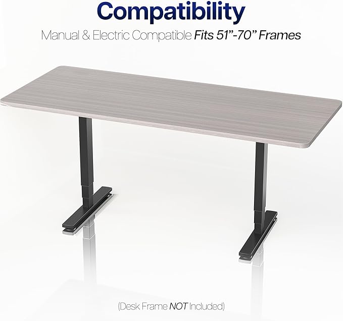 VIVO Dark Gray Universal 71 x 30 inch Solid One-Piece Table Top for Standard and Sit to Stand Height Adjustable Home and Office Desk Frames, DESK-TOP71G