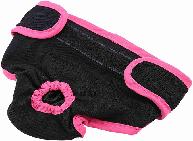 Dog Physiological Pants – Premium Polyester Underwear for Female Dogs | Adjustable & Comfortable Sanitary Diaper | Pink M, Suitable for (XL)