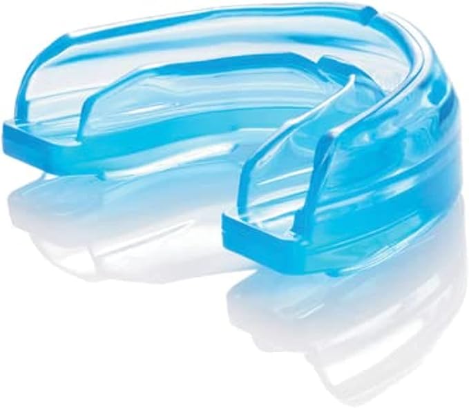 Double Braces Strapless Mouth Guard,Blue,Adult,(Pack of 2)