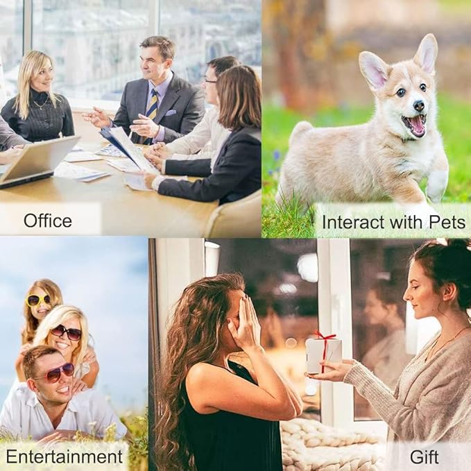 12 Color Voice Recording Button, Dog Buttons for Communication Pet Training Buzzer, 30 Second Record & Playback, Funny Gift for Study Office Home wtih Whire and Coffee