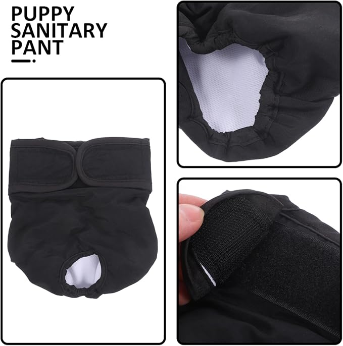 Washable Dog Diaper Pants for Heat Incontinence Puppy Sanitary Pant Indoor Outdoor Use Comfortable Physiological Diaper Size S 18.89X7.08X1.18 Inch