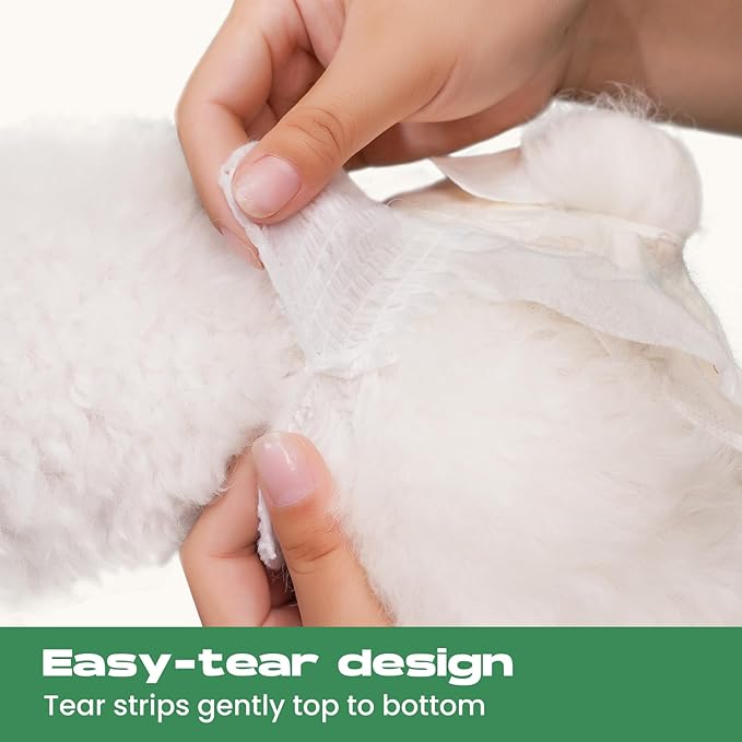Disposable Dog Diapers Female, 360°Leak-Proof Full Wrap Stretchy Waist, Highly Absorbent Diapers for Female Dog in Heat, Dog Diapers for Period (XS 10PCS)