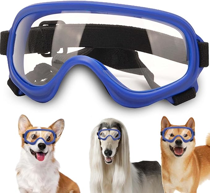 Dog Sunglasses,Doggles Anti-UV Protection, Pet Sunglasses with Adjustable Strap, Suitable for Motorcycle Car Driving Bike Riding Hiking Swimming Wind Dust Fog Dog Eye Protection
