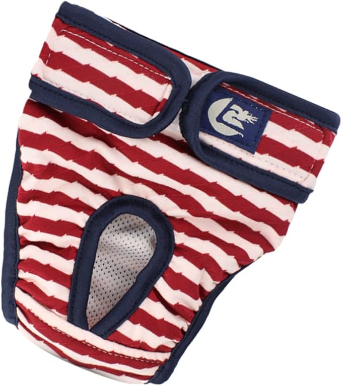 SUPVOX Dog Diapers Puppy Diapers for Female Dogs Menstruation Underwear Stripe Pattern Comfortable Cotton Red Size
