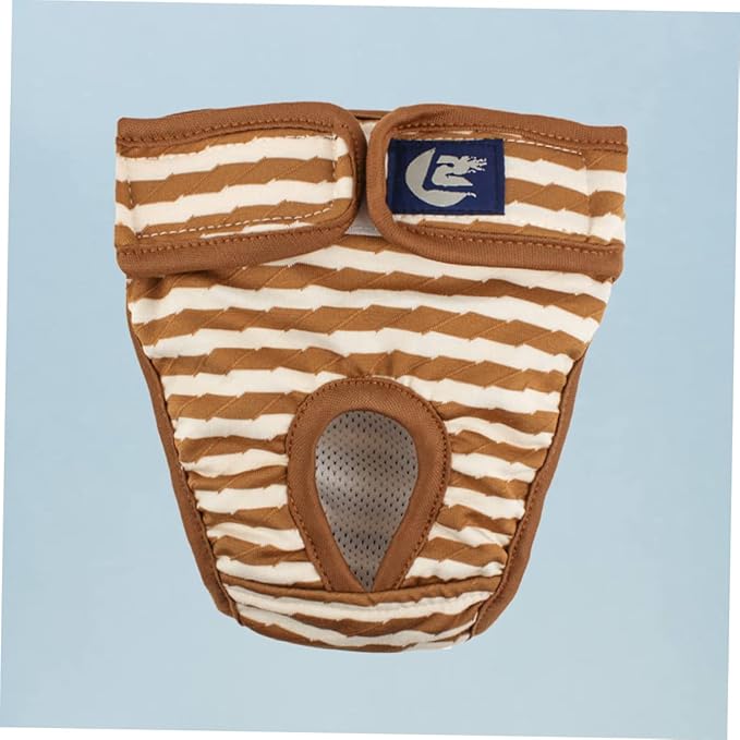SUPVOX 1pc Pet Diaper Pants Dog Puppy Female Stripe Pattern Shorts Panties Menstruation Underwear Comfortable Cotton Size l