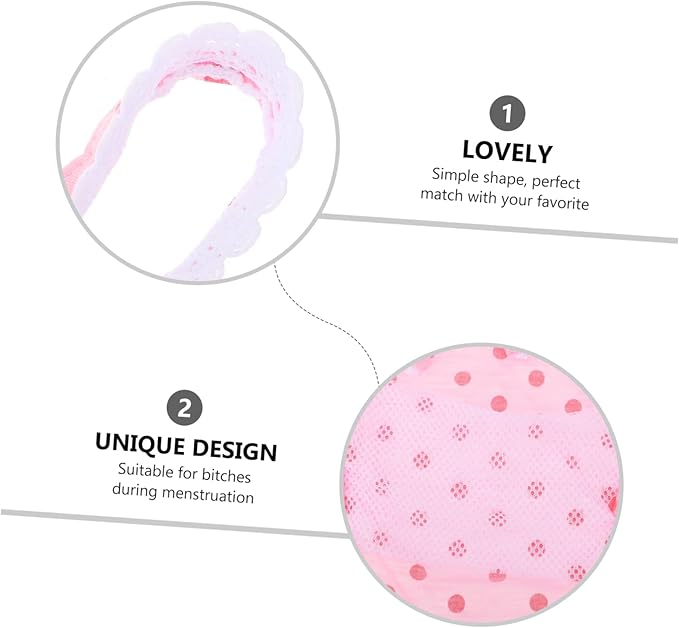 Pet Dog Physiological Diaper Panties for Female Dogs Pink S Menstruation Protection with Leak Prevention Pet Sanitary Underwear for Estrus Hygiene and Home Cleanliness