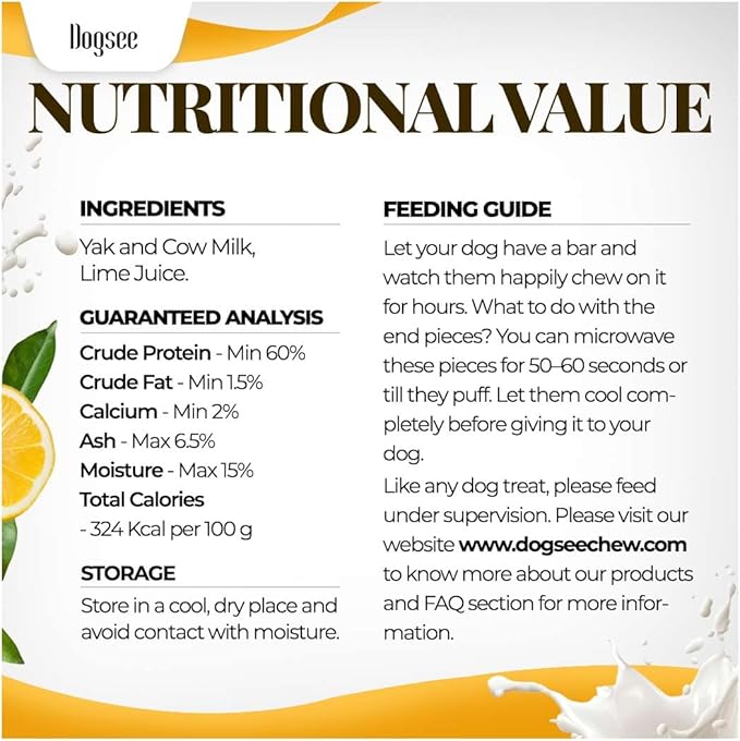 Dogsee Himalayan Yak Chews (Monster/XL- 1 Chew) | Yak Chews for Large Dogs | Dog Treats | Helps Joint Pain | Rawhide-Free | Long Lasting for Dogs Over 55 lbs