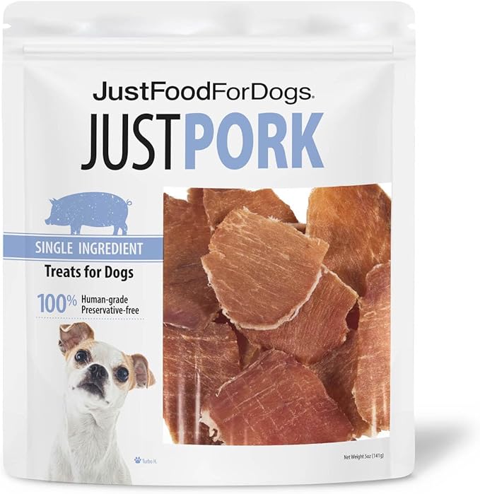 JustFoodForDogs Dog & Cat Treats - Pork(5 Oz)