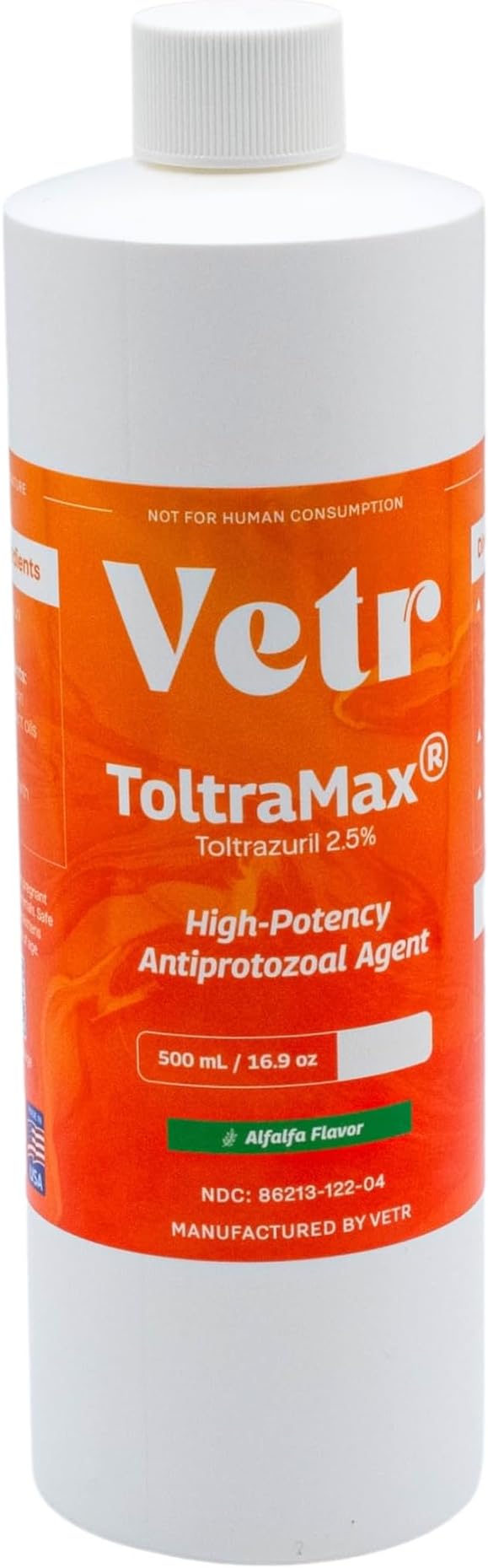 Toltrazuril 2.5% for Horses, Dogs, Cats, 500mL/16.9 Ounce, for Non-Food Chain Animals, Alfalfa