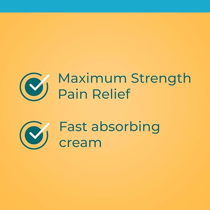 Neosporin + Maximum-Strength Pain Relief Dual Action Cream, First Aid Topical Antibiotic & Analgesic Cream for Soothing Infection Protection & Wound Care of Minor Cuts, Scrapes & Burns, .5 oz, 2 Pack