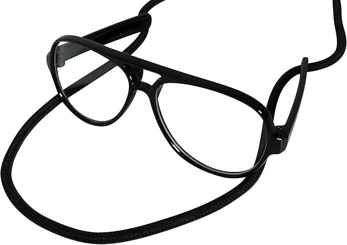G015 Dog Cat Pet Costume Glasses for Small Breeds up to 15lbs (Aviator Black-Clear Lens)