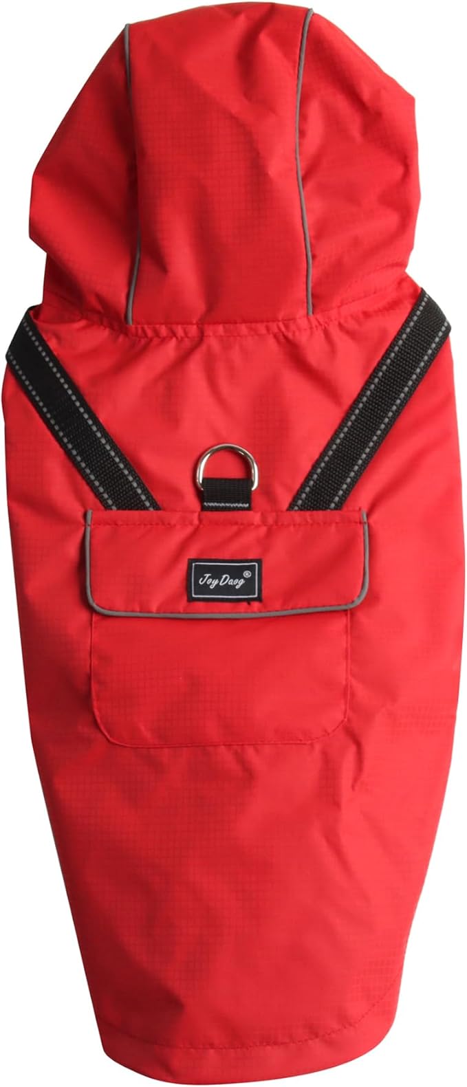 Premium Dog Raincoat with Hood for Small Dogs,Outdoor Sports Waterproof Dog Rain Jacket,Puppy Raincoat with Pockets,Red S