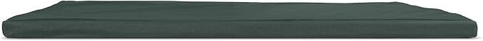 Furhaven Water-Resistant Dog Bed for Large/Medium Dogs w/ Removable Washable Cover, Perfect for Crates & Kennels, For Dogs Up to 70 lbs - Two-Tone Reversible Crate Pad - Green/Gray, Large