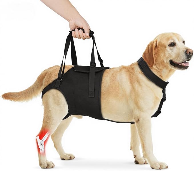 Supet Dog Sling for Large Dogs Hind Leg Support, Senior Dogs Lift Assist Harness for Weak Back Leg Support, Help Large Breed Rear Leg Up Harness, Mobility Aids for Elderly, Injured, Paralyzed Dog, XL