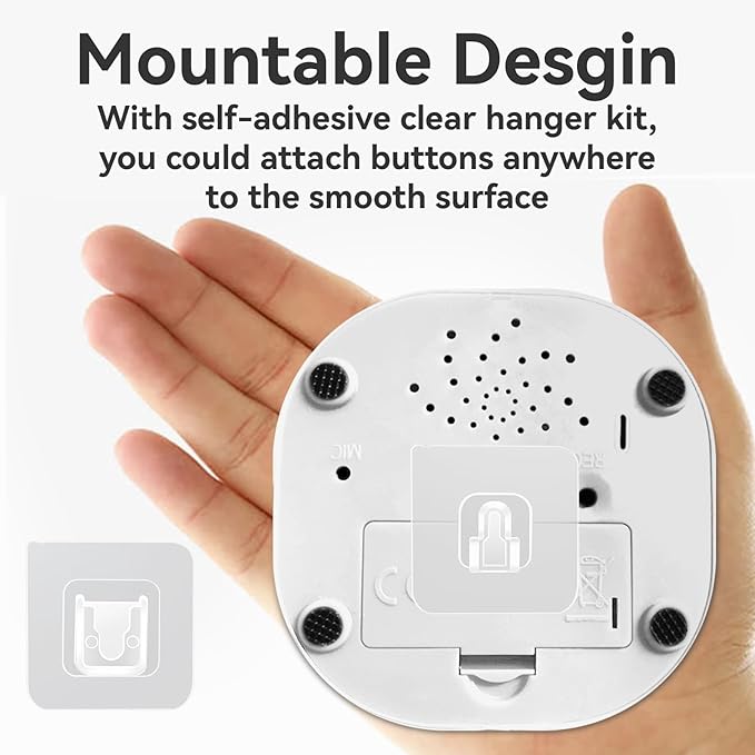 Rechargeable Pet Training Buttons - 30s Voice Recording Buttons for Cats & Dogs, USB-C ChargingCat Communication Talking Buttons with Anti-Slip Base Answer Buzzer-4Pack