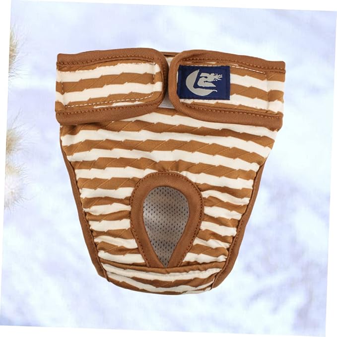SUPVOX 1pc Pet Diaper Pants Dog Puppy Female Stripe Pattern Shorts Panties Menstruation Underwear Comfortable Cotton Size l