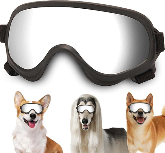 Dog Sunglasses,Doggles Anti-UV Protection, Pet Sunglasses with Adjustable Strap, Suitable for Motorcycle Car Driving Bike Riding Hiking Swimming Wind Dust Fog Dog Eye Protection
