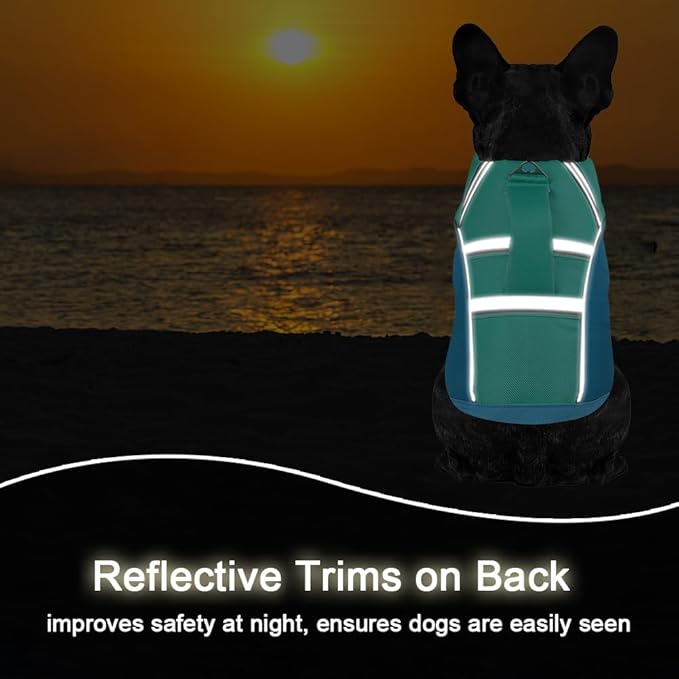 Mklhgty Dog Life Jacket for Swimming & Boating, Ripstop Safety Vest with Rescue Handle, High Buoyancy Preserver for Small Medium Large Dogs