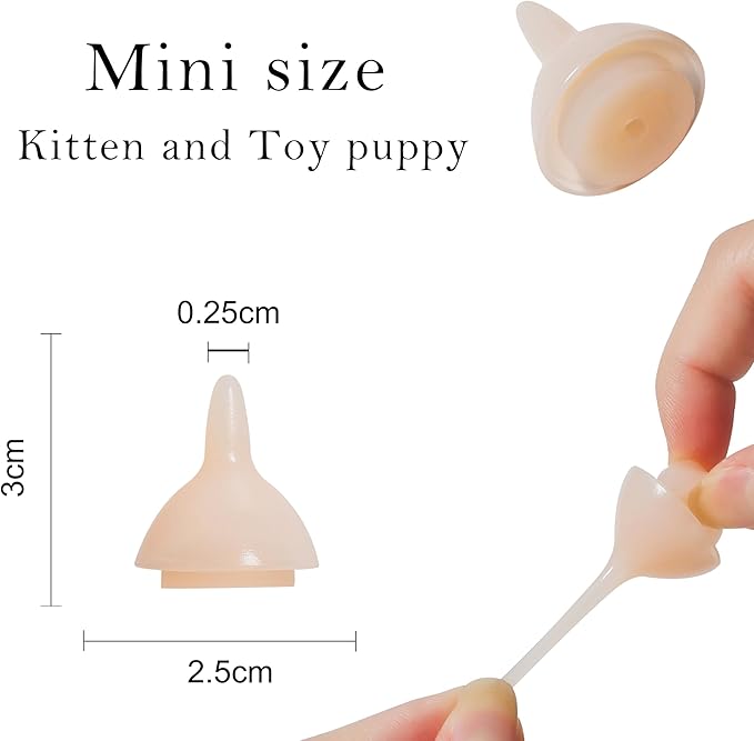 Feeding Nipple and Syringes,Puppy Kitten Nipple for Nursing, Newborn Baby Dog Cat Rabbit Feeding Nipple with Nipples Feeder Kit