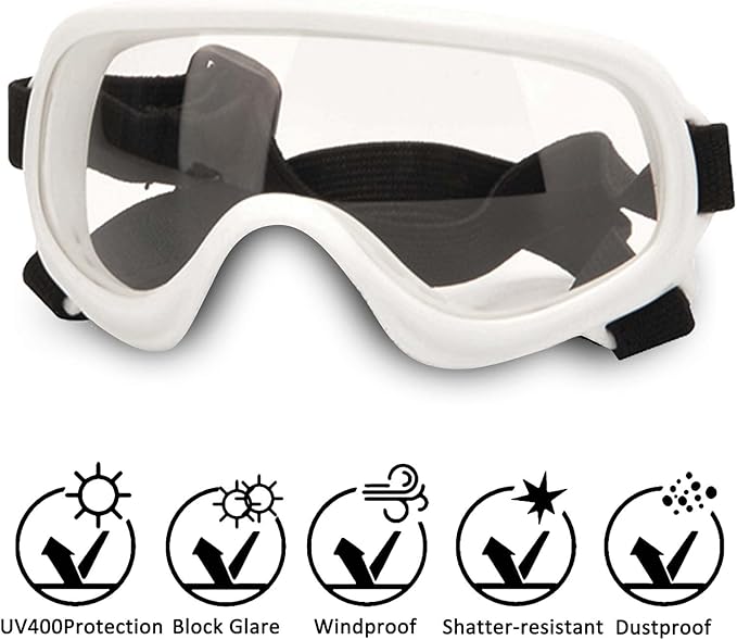 Dog Sunglasses,Doggles Anti-UV Protection, Pet Sunglasses with Adjustable Strap, Suitable for Motorcycle Car Driving Bike Riding Hiking Swimming Wind Dust Fog Dog Eye Protection