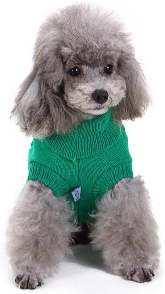 Warm Classic Turtleneck Pet Sweater for Small Dogs, Medium & Large Dogs - Cute Winter Dog & Cat Sweater for Girls & Boys