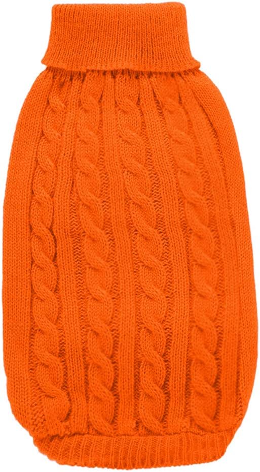 Warm Classic Turtleneck Pet Sweater - Cute Winter Dog & Cat Coat - Small, Medium, Large - Christmas Sweater for Girls & Boys