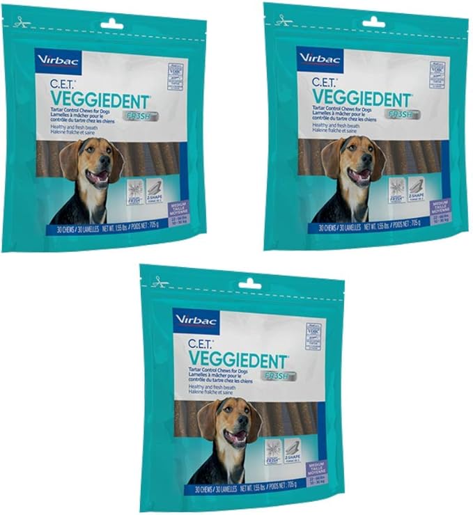 C.E.T. Veggiedent Tartar Control Chews For Dogs