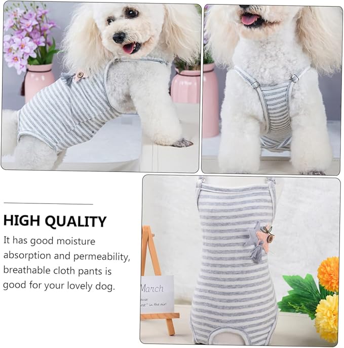 VILLCASE Female Dog Diapers Reusable Washable Dog Period Panties with Adjustable Suspenders Absorbent Pet Physiological Pants for Heat Cycle Size M 14.6X7.1 Inch