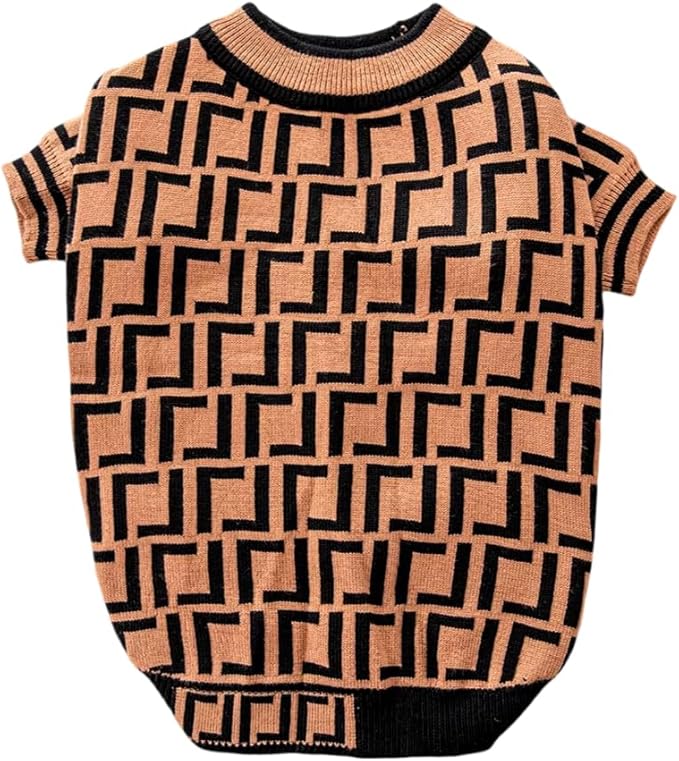 Luxury Dog Sweater – Soft Knit Designer Pet Outfit for Small Dogs & Puppies, XS–L, Stylish Warm Clothing for Yorkies, Chihuahuas, Dachshunds, Maltese, French Bulldog