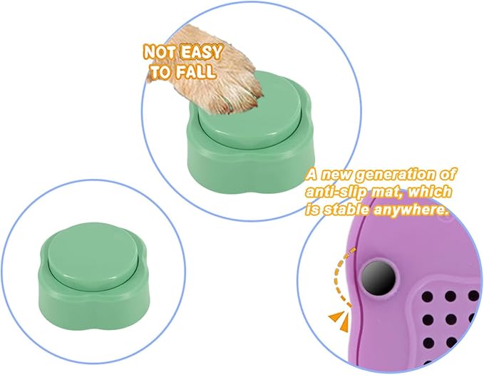 Dog Button Talking Button for Pet Communication Speaking Button for Dog Communicate Through Word Set of 4