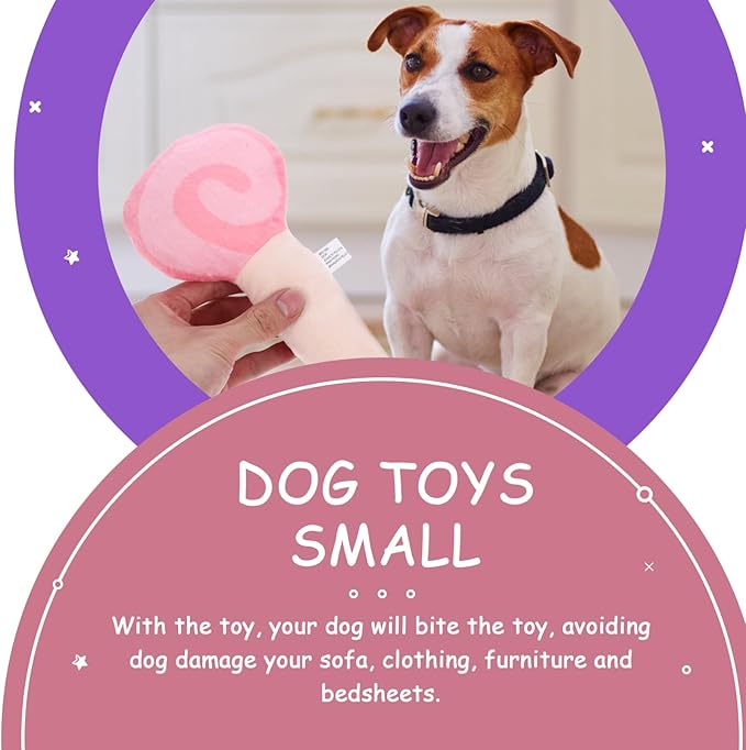 BESPORTBLE Dog Chewing Toy Funny Lollipop Shaped Squeaky for Pets Molar Training Chew Toy for Puppies to Boredom and Furniture Damage