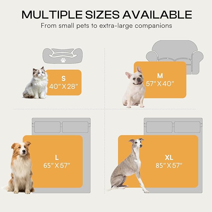 Luciphia Waterproof Dog Blanket for Medium Large Dogs Ultra-Soft Calming Cut Pile Flannel Throw Durable & Warm Furniture Protection for Couch Car Pet Blanket Machine Washable Warm Caramel,M(57''x40'')