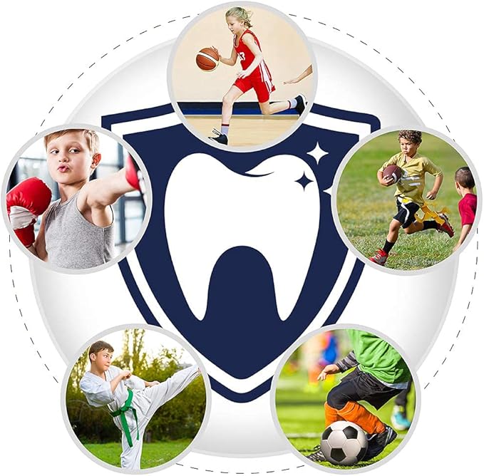 Youth Mouth Guard Football Sport Mouthguard, Premium Quality No Boiling Required，Suitable for Basketball, Wrestling, Taekwondo, Jujitsu and Karate