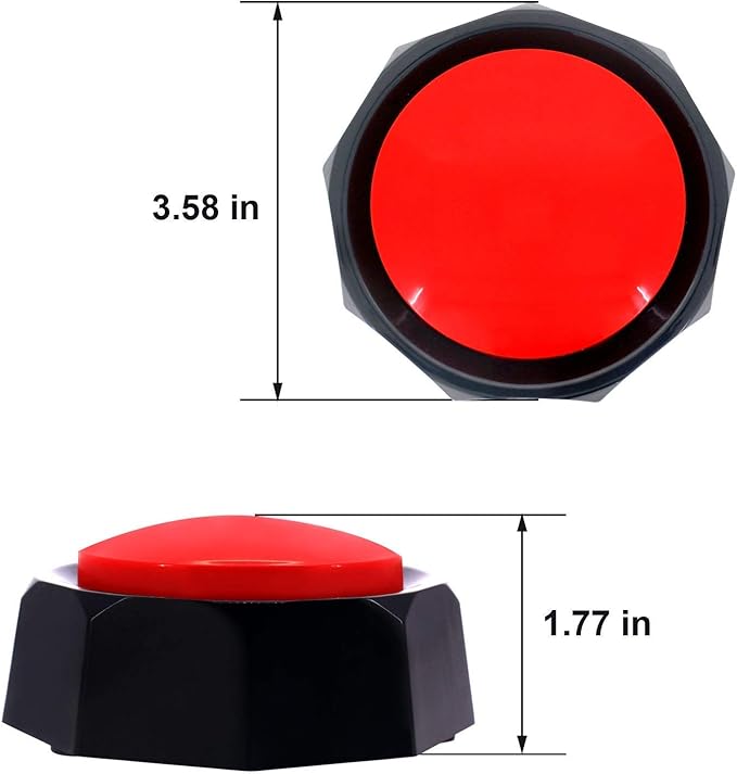 RIBOSY Dog Training Buzzer, Recordable Button, Record and Playback Your Own Message to Train Your Dog Voice What They Wants and Needs