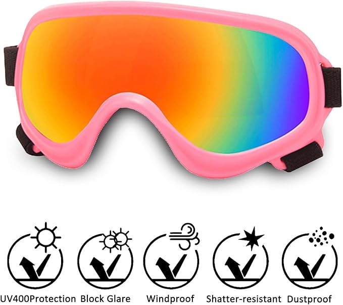 Dog Sunglasses,Doggles Anti-UV Protection, Pet Sunglasses with Adjustable Strap, Suitable for Motorcycle Car Driving Bike Riding Hiking Swimming Wind Dust Fog Dog Eye Protection