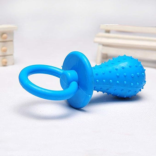 Blue Dog Pacifier,Chew Toys,Mini Bite Resistant Bell Shape Rubber Pacifier,Pet Dog Puppy Molar Chew Training Toy,Bell Chewing Playing Training Toys for Pet Puppy Cat Supplies 1 Piece