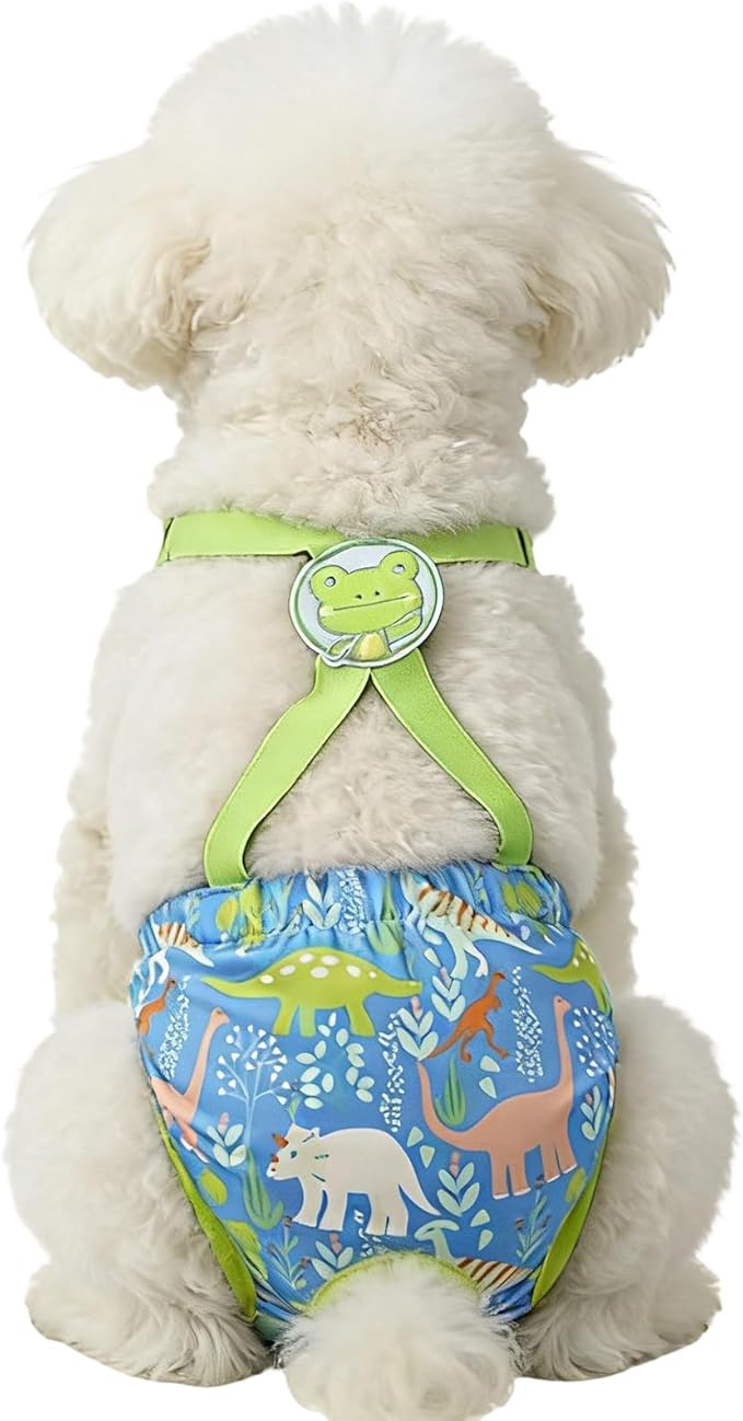 Diaper for Dogs,Washable Female Panties with Suspender,Reusable Doggie Diaper | for Home Apartment Indoor Outdoor Travel Car Crate Kennel Yard Park Beach Camping