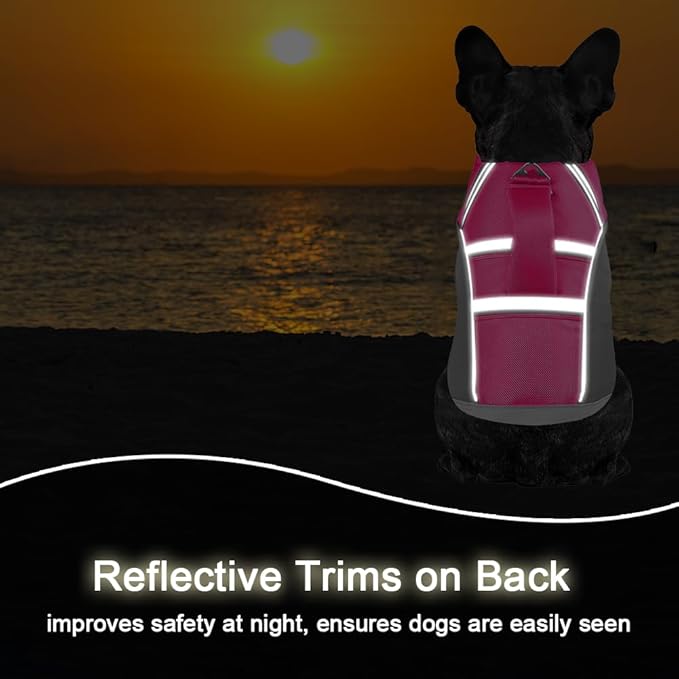 Mklhgty Dog Life Jacket for Swimming & Boating, Ripstop Safety Vest with Rescue Handle, High Buoyancy Preserver for Small Medium Large Dogs