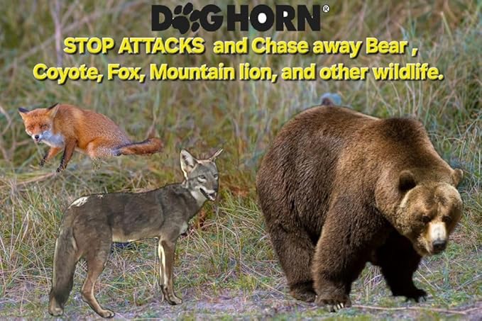DogHorn XL (2 PK) - Air Horn for Dogs. Stop Aggressive Dogs! Scare Coyotes Bear & Wild Animals! Effective Training Tool & Outdoor Safety Alarm for Hiking Biking Camping Boating & More! (Pack of 2)