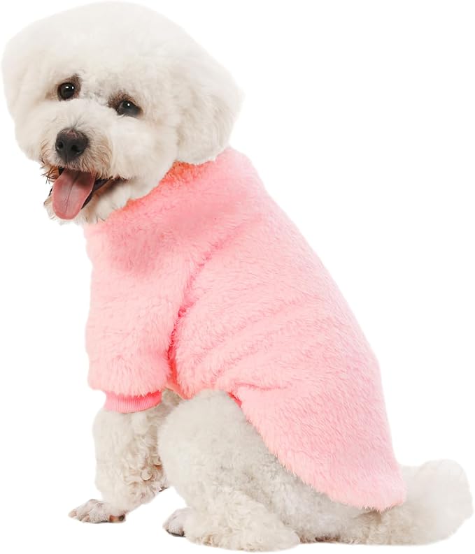 Dog Sweater, 3 Pack Dog Sweaters for Small Dogs, Dog Clothes for Small Dogs Girl Boy, Ultra Soft and Warm Puppy Sweater Dog Coat for Winter Christmas (X-Large, Pink+Purple+Peach)