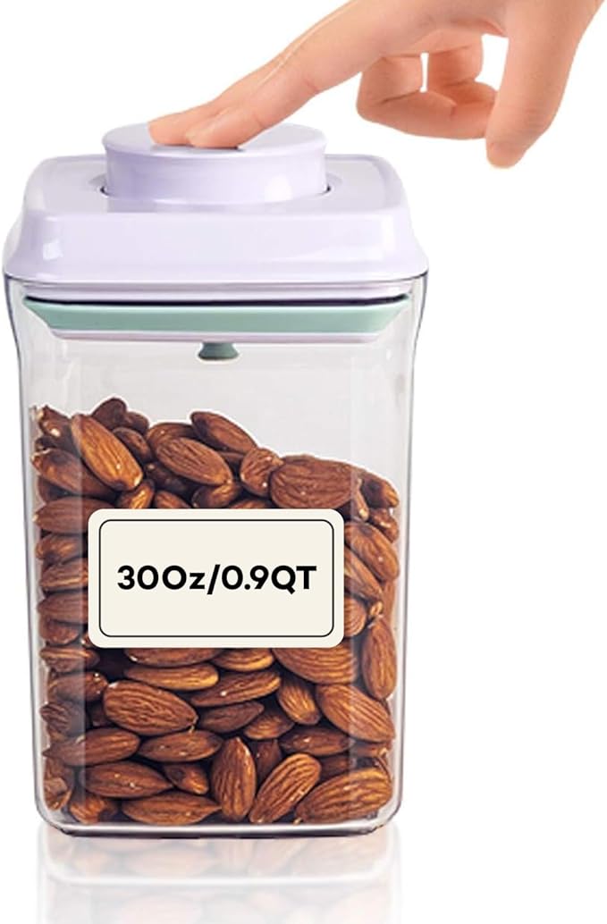 Bop Top Airtight Food Storage Containers with Lid 30 oz | Kitchen Canister Sets | Air Tight Pantry Container | Pop Top Dry Food Storage Containers for Snacks, Sugar, Flour, Baking, Cereal, Pasta