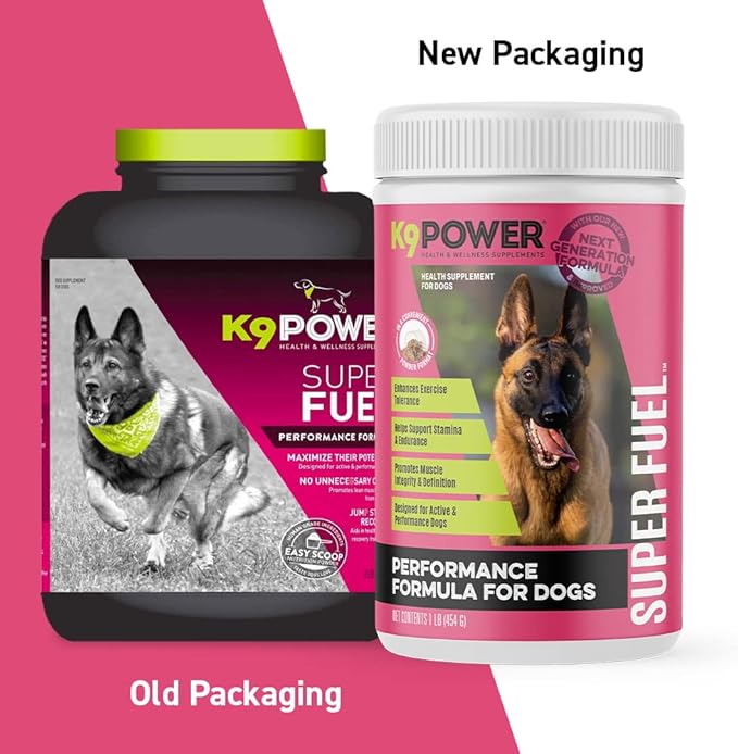 K9 Power Super Fuel - Premium Nutrional Supplement for Active Dogs, Canine Energy Support, Muscle and Energy for Enhanced Performance, 1lbs