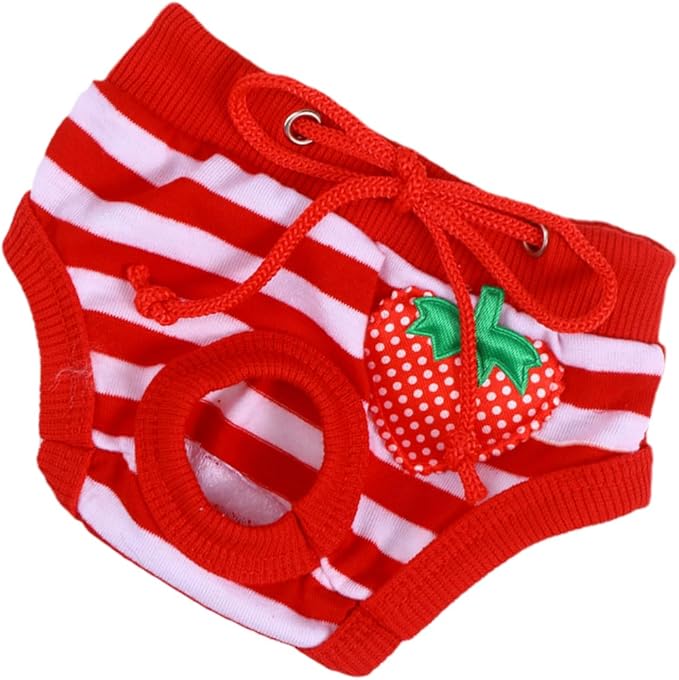 Kisangel Pet Diaper Washable Male Dog Shorts Stripe Design Comfortable Physiological Pants for Male Dogs s for Incontinence and Estrus Protection
