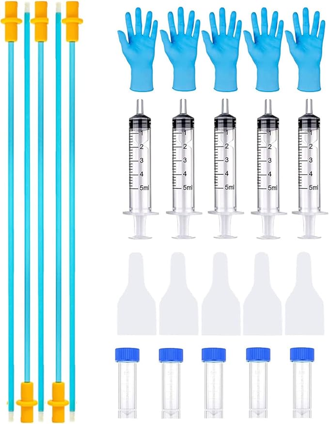 5 Set AI Artificial Insemination Dog Breeding Kit, Canine Breeding Kit, Dog Insemination Breeder Kit, Disposable Canine Artificial Insemination, Canine Breeding Supplies (7.87 inch) S