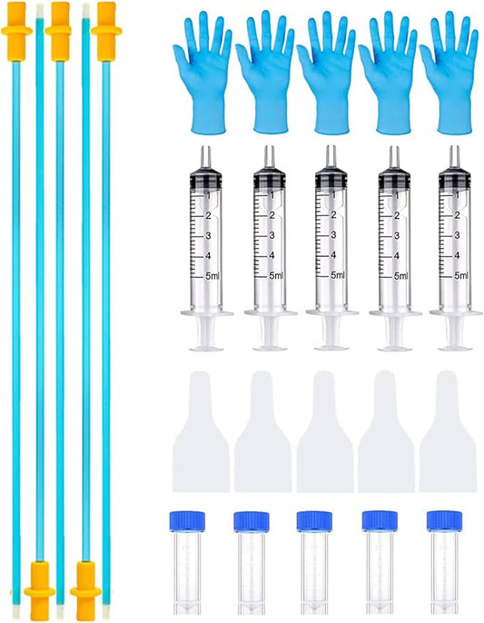 5 Set AI Artificial Insemination Dog Breeding Kit, Canine Breeding Kit, Disposable Canine Artificial Insemination, Dog Insemination Breeder Kit, Canine Breeding Supplies for Large Breeds (11.8 inch)M