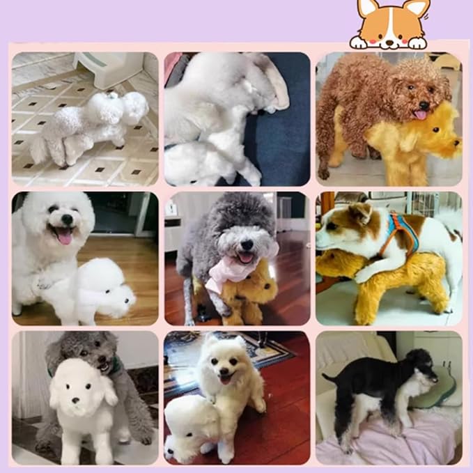 JIUSILIFE Dog Mating Toy, Male Dog Silicone Mating Toy, Anxiety Relief Dogs, Simulated Hair, Teddy Vent Interactive Toys, for Male Estrus,Sleeping Plush Toy, Pet Estrus,2,S