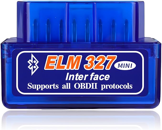Sun Walker ELM327 OBDII Car Auto Diagnostic Scanner, Professional ELM327 Interface Bluetooth Failure Detector, Mini Wireless Engine Fault Code Reader Compatible with OBD2 Vehicles