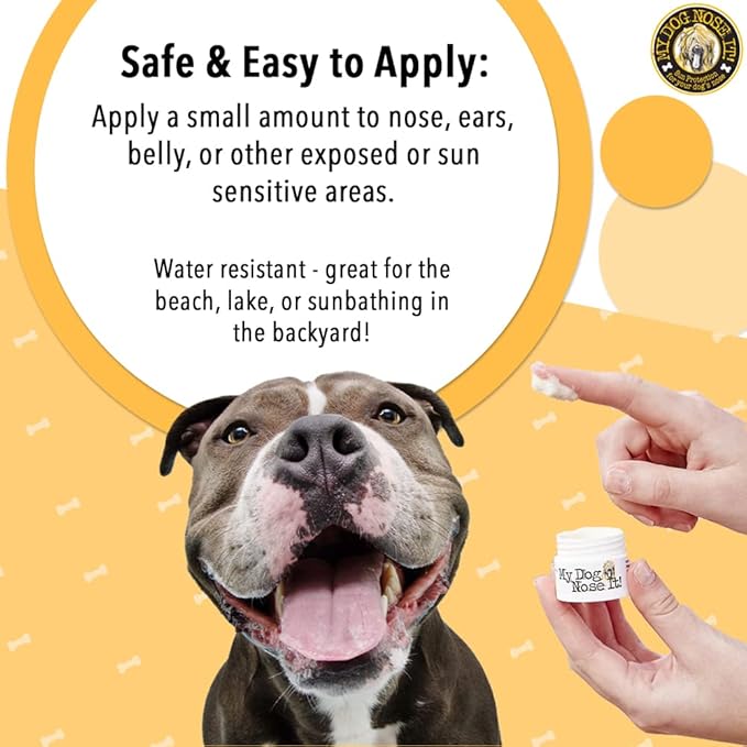 Moisturizing Sun Protection Balm for Dogs Noses - Protect Your Dog from Harmful UVA/UVB Rays .5 Ounce