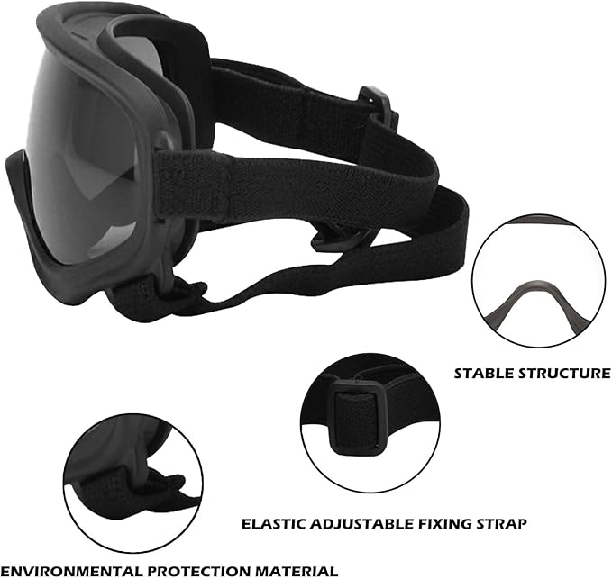 Dog Sunglasses,Doggles Anti-UV Protection, Pet Sunglasses with Adjustable Strap, Suitable for Motorcycle Car Driving Bike Riding Hiking Swimming Wind Dust Fog Dog Eye Protection