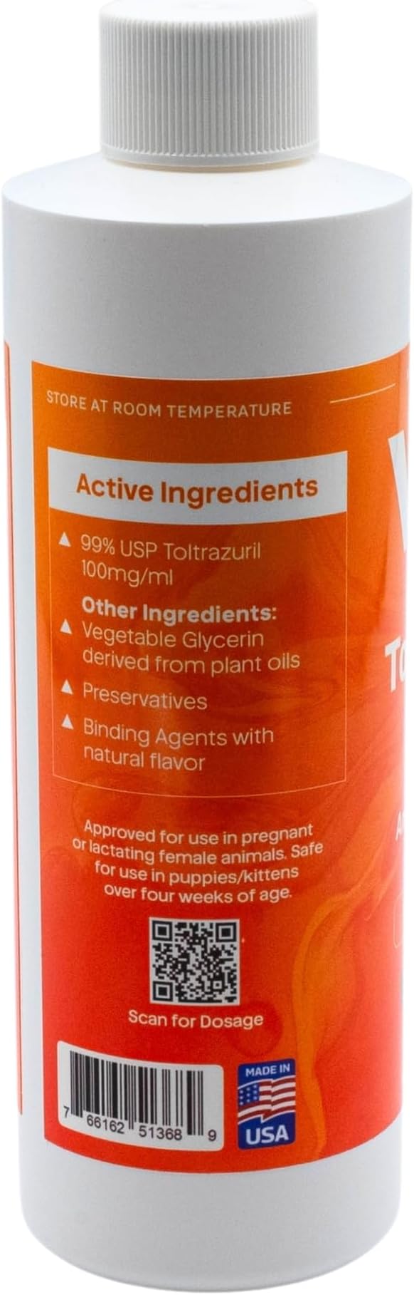 Toltrazuril 10.0% for Horses, Dogs, Cats, 240mL/8 Ounce, for Non-Food Chain Animals, Alfalfa